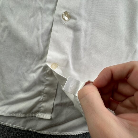 Eton Long Sleeve Button Up Shirt Men Cotton Designer White Ganghester 16.5 Woven - Picture 12 of 15